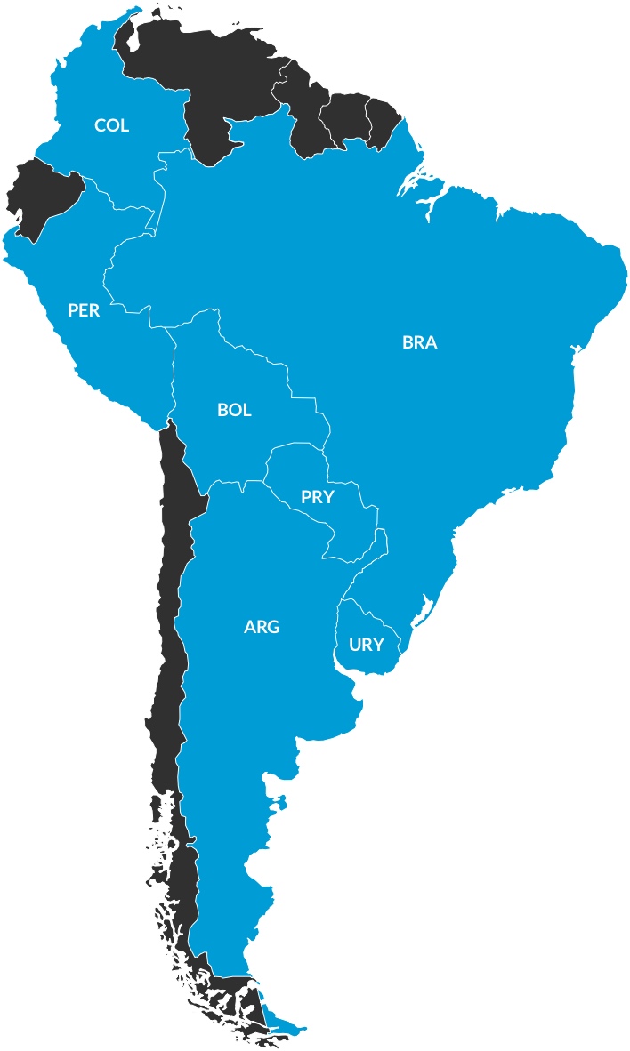 Mapa da América Latina